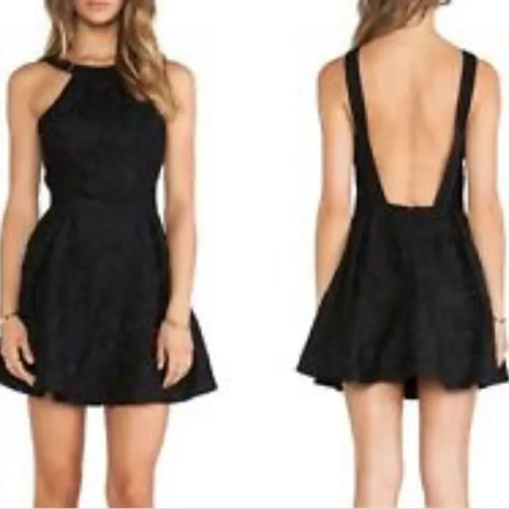 keepsake lace skater dress open back